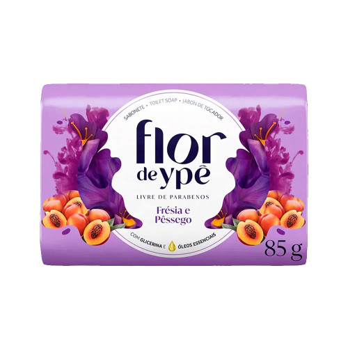 SABONETE FLOR DE YPÊ 85GR FRÉSIA E PÊSSEGO - PC COM 12 UN