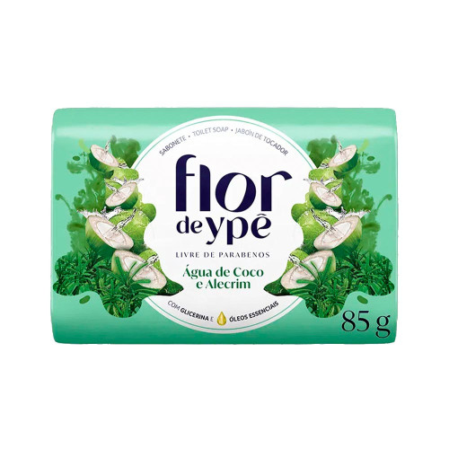 SABONETE FLOR DE YPÊ 85GR ÁGUA DE COCO E ALECRIM - PC COM 12 UN