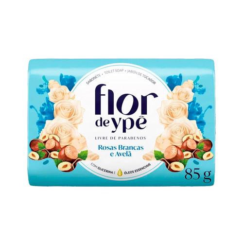 SABONETE FLOR DE YPÊ 85GR ROSAS BRANCAS E AVELÃ - PC COM 12 UN