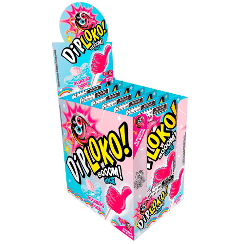 PIRULITO DIP LOKO BOOOM LIKE 165GR ALGODÃO DOCE - DP COM 15 UN