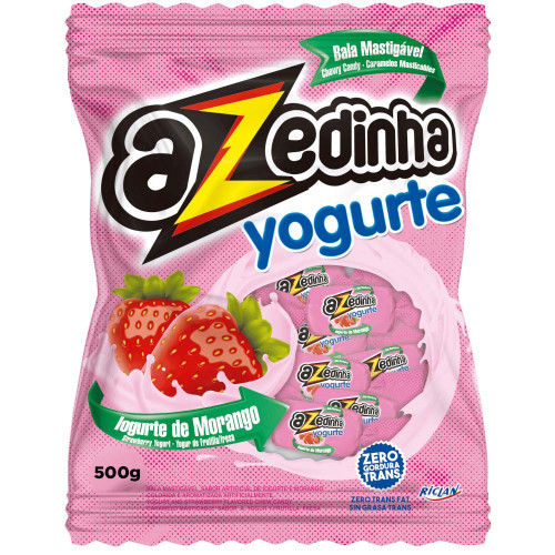 BALA RICLAN FREEGELLS MASTIGÁVEL AZEDINHA 500GR YOGURTE - UNIDADE