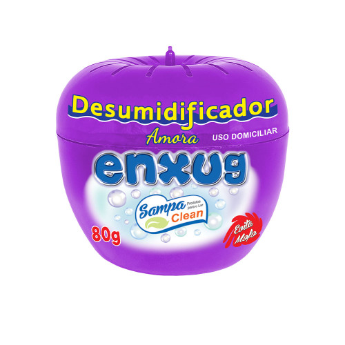 DESUMIDIFICADOR ENXUG ANTI MOFO SAMPA CLEAN POTE 80GR SORTIDO - CX COM 12 UN