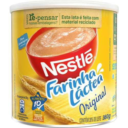 FARINHA LÁCTEA NESTLÉ LATA 360GR - CX COM 24 UN