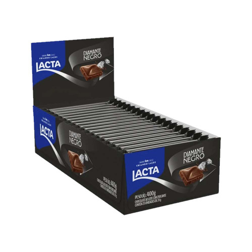 CHOCOLATE LACTA 20GR DIAMANTE NEGRO - DP COM 20 UN