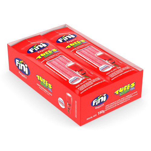 TUBES FINI 15GR MORANGO CÍTRICO - DP COM 12 UN