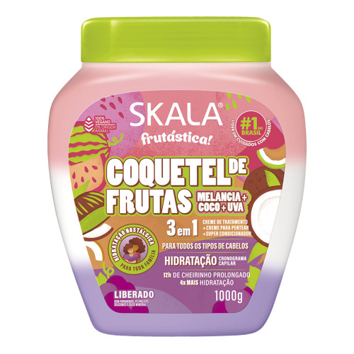 CREME SKALA POTE 1 KILO - COQUETEL DE FRUTAS CX COM 6 UN