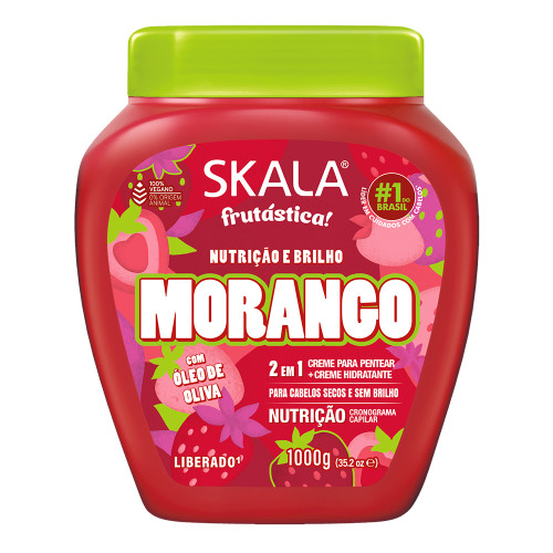CREME SKALA POTE 1 KILO MORANGO - CX COM 6 UN