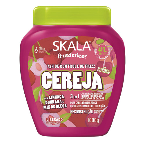 CREME SKALA POTE 1 KILO CEREJA - CX COM 6 UN