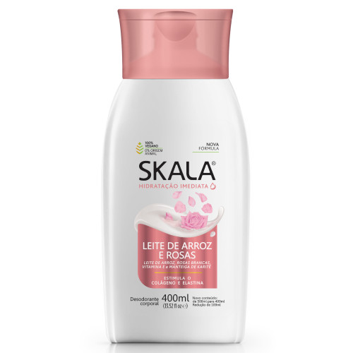 HIDRATANTE SKALA 400ML - LEITE DE ARROZ E ROSAS PC COM 4 UN