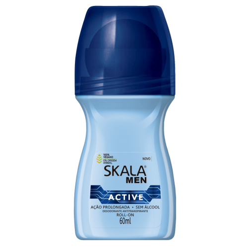 DESODORANTE ROLL-ON SKALA FOR MEN ACTIVE 60ML - PC COM 4 UN