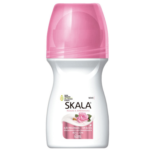 DESODORANTE ROLL-ON SKALA ROSAS E AMÊNDOAS 60ML - PC COM 4 UN