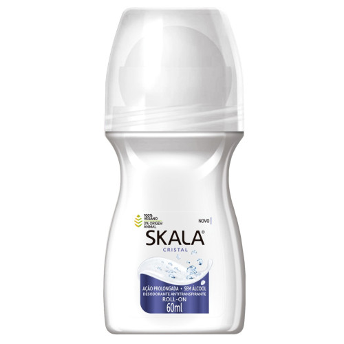 DESODORANTE ROLL-ON SKALA CRISTAL SEM ÁLCOOL 60ML - PC COM 4 UN