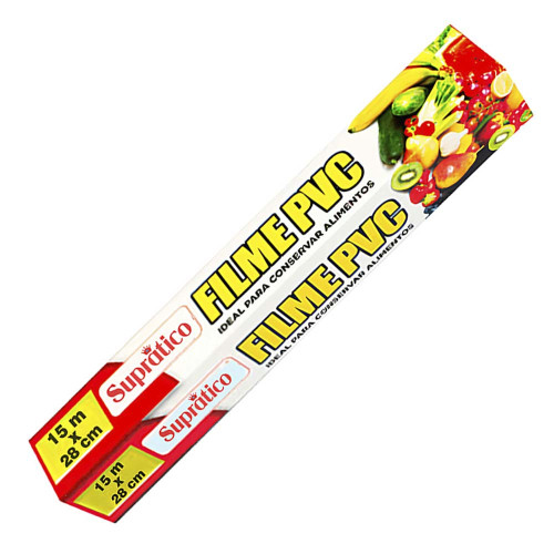 PAPEL FILME PVC SUPRÁTICO 28CMX15M - CX COM 25 UN