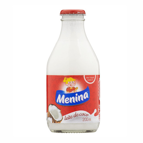 LEITE DE COCO MENINA 200ML VIDRO - CX COM 24 UN