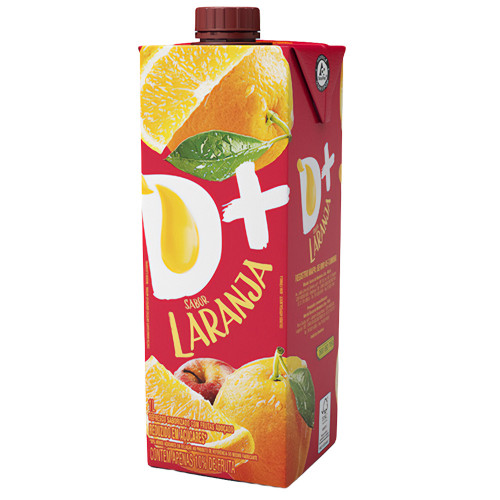 SUCO DE FRUTAS D+ 1 LITRO LARANJA - CX COM 12 UN