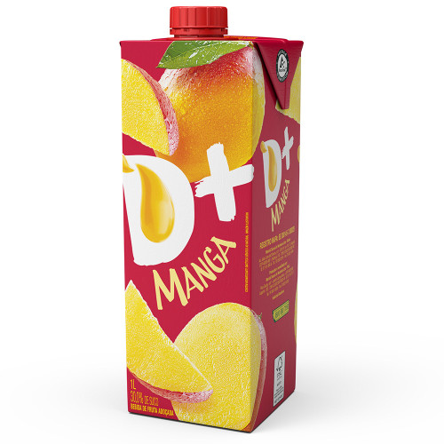 SUCO NÉCTAR D+ 1 LITRO MANGA - CX COM 12 UN