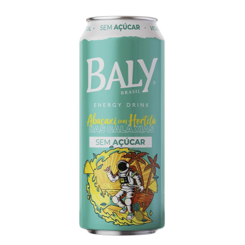 ENERGÉTICO BALY SEM AÇÚCAR 473ML ABACAXI COM HORTELÃ - FD COM 6 UN