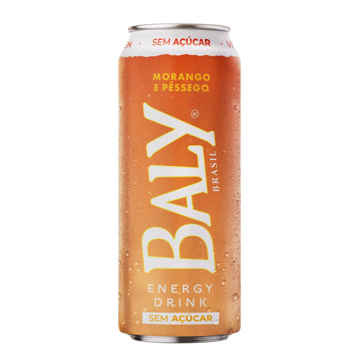 ENERGÉTICO BALY SEM AÇÚCAR 473ML MORANGO E PÊSSEGO - FD COM 6 UN