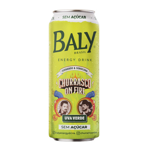 ENERGÉTICO BALY SEM ACÚÇAR 473ML UVA VERDE - FD COM 6 UN