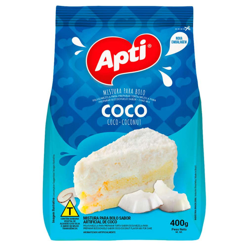 MISTURA P/ BOLO APTI 400GR COCO - CX COM 12 UN
