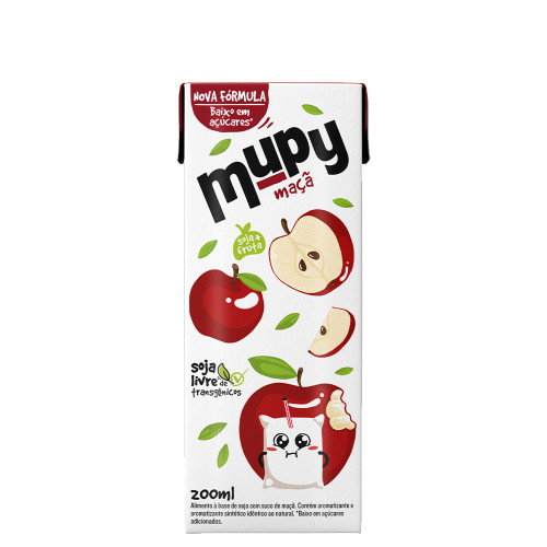 SUCO DE SOJA MUPY 200ML MAÇÃ - CX COM 27 UN
