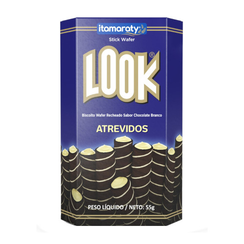 BISCOITO WAFER LOOK ITAMARATY 55GR ATREVIDOS - CX COM 20 UN