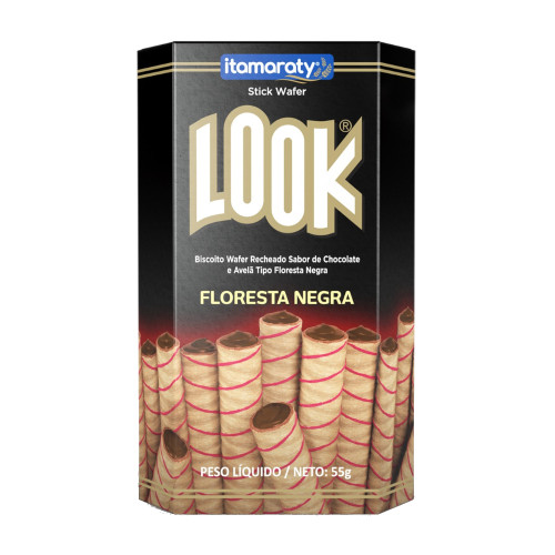 BISCOITO WAFER LOOK ITAMARATY 55GR FLORESTA NEGRA - CX COM 20 UN