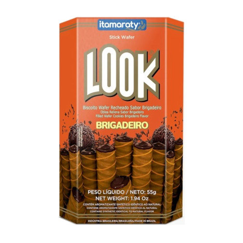 BISCOITO WAFER LOOK ITAMARATY 55GR BRIGADEIRO - CX COM 20 UN