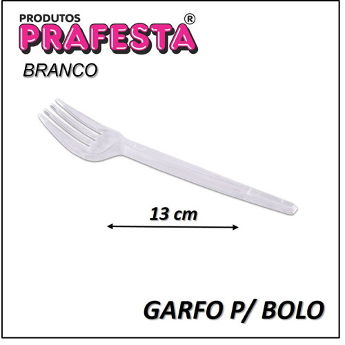 GARFO P/BOLO PRAFESTA C/50UN - BRANCO CX COM 20 PC