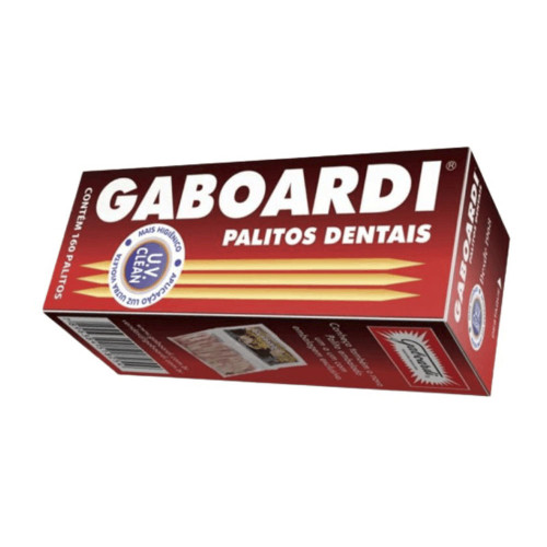 PALITO PARA DENTE GABOARDI GRANDE COM 160 PALITOS - PC COM 20 UN