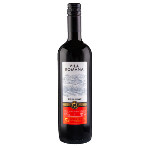 VINHO VILA ROMANA 750ML TINTO SUAVE - CX COM 12 UN