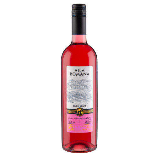 VINHO VILA ROMANA 750ML ROSÉ SUAVE - CX COM 12 UN
