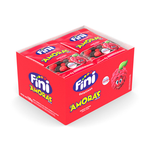 BALA DE GELATINA FINI 15GR AMORAS - DP COM 12 UN