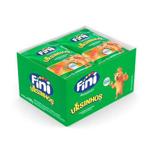 BALA DE GELATINA FINI 15GR URSINHOS - DP COM 12 UN