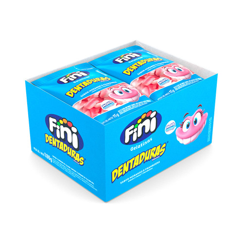 BALA DE GELATINA FINI 15GR DENTADURA - DP COM 12 UN