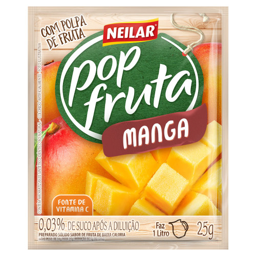 REFRESCO EM PÓ POP FRUTA NEILAR 25GR MANGA - DP COM 20 UN
