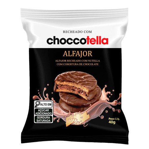 ALFAJOR ÁGUA NA BOCA 40GR CHOCCOTELLA - DP COM 18 UN