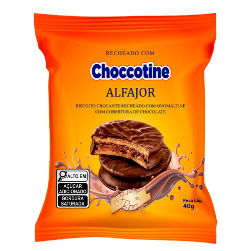 ALFAJOR ÁGUA NA BOCA 40GR CHOCCOTINE - DP COM 18 UN