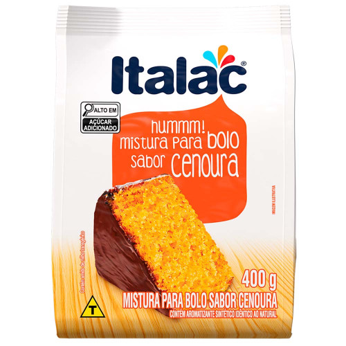 MISTURA P/ BOLO ITALAC 400GR CENOURA - PC COM 12 UN