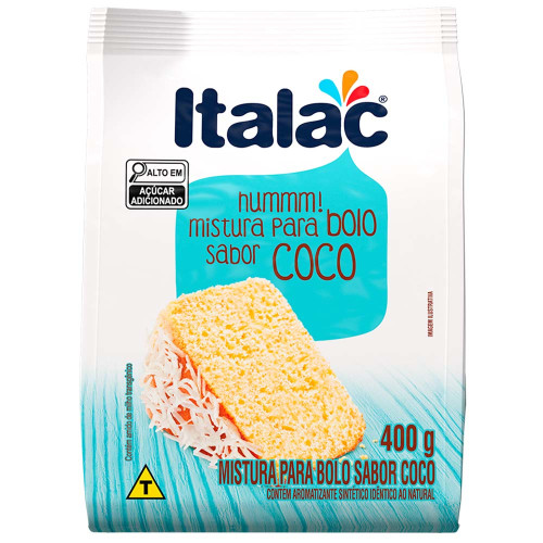 MISTURA P/ BOLO ITALAC 400GR COCO - PC COM 12 UN