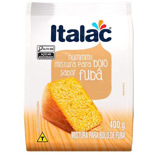 MISTURA P/ BOLO ITALAC 400GR FUBÁ - PC COM 12 UN