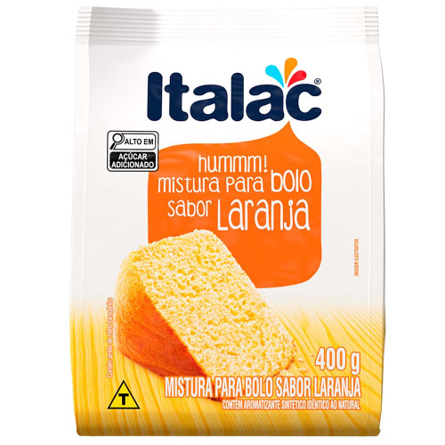 MISTURA P/ BOLO ITALAC 400GR LARANJA - PC COM 12 UN