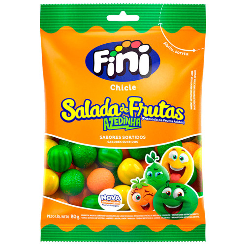 CHICLE FINI SALADA DE FRUTAS 80GR - CX COM 12 UN