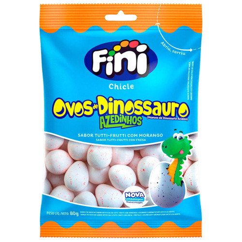 CHICLE FINI OVOS DE DINOSSAURO 80GR - CX COM 12 UN
