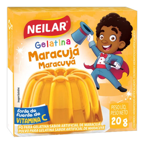 GELATINA NEILAR 20GR MARACUJÁ - CX COM 48 UN