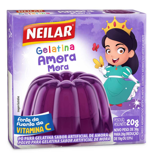 GELATINA NEILAR 20GR AMORA - CX COM 48 UN