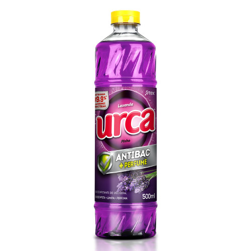 DESINFETANTE URCA 500ML - LAVANDA CX COM 12 UN