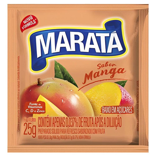 REFRESCO EM PÓ MARATÁ 25GR MANGA - DP COM 15 UN