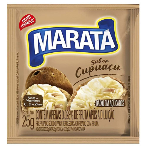 REFRESCO EM PÓ MARATÁ 25GR CUPUAÇU - DP COM 15 UN