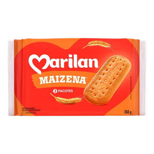 BISCOITO MARILAN 350GR MAIZENA - CX COM 24 UN